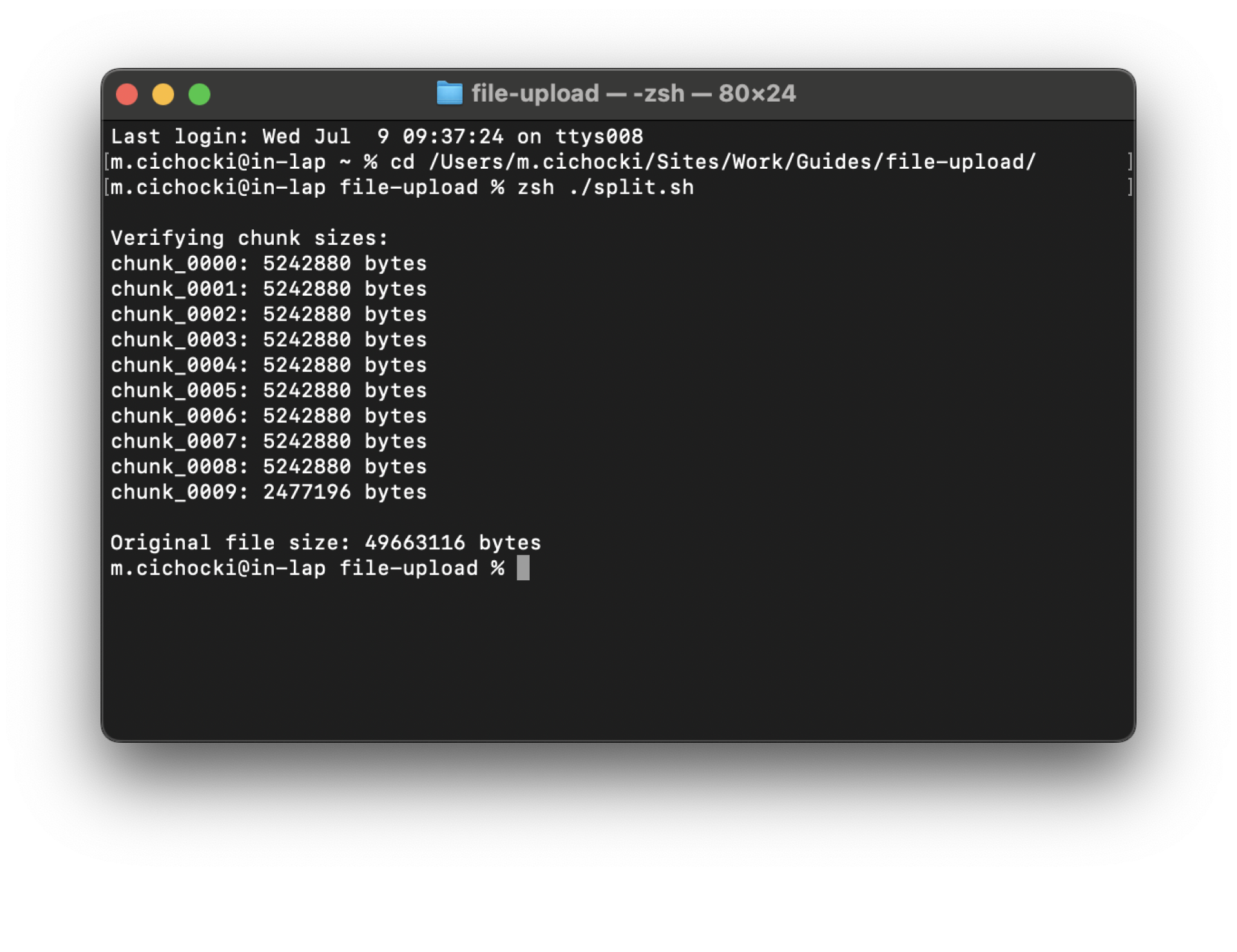 Split MacOS Terminal