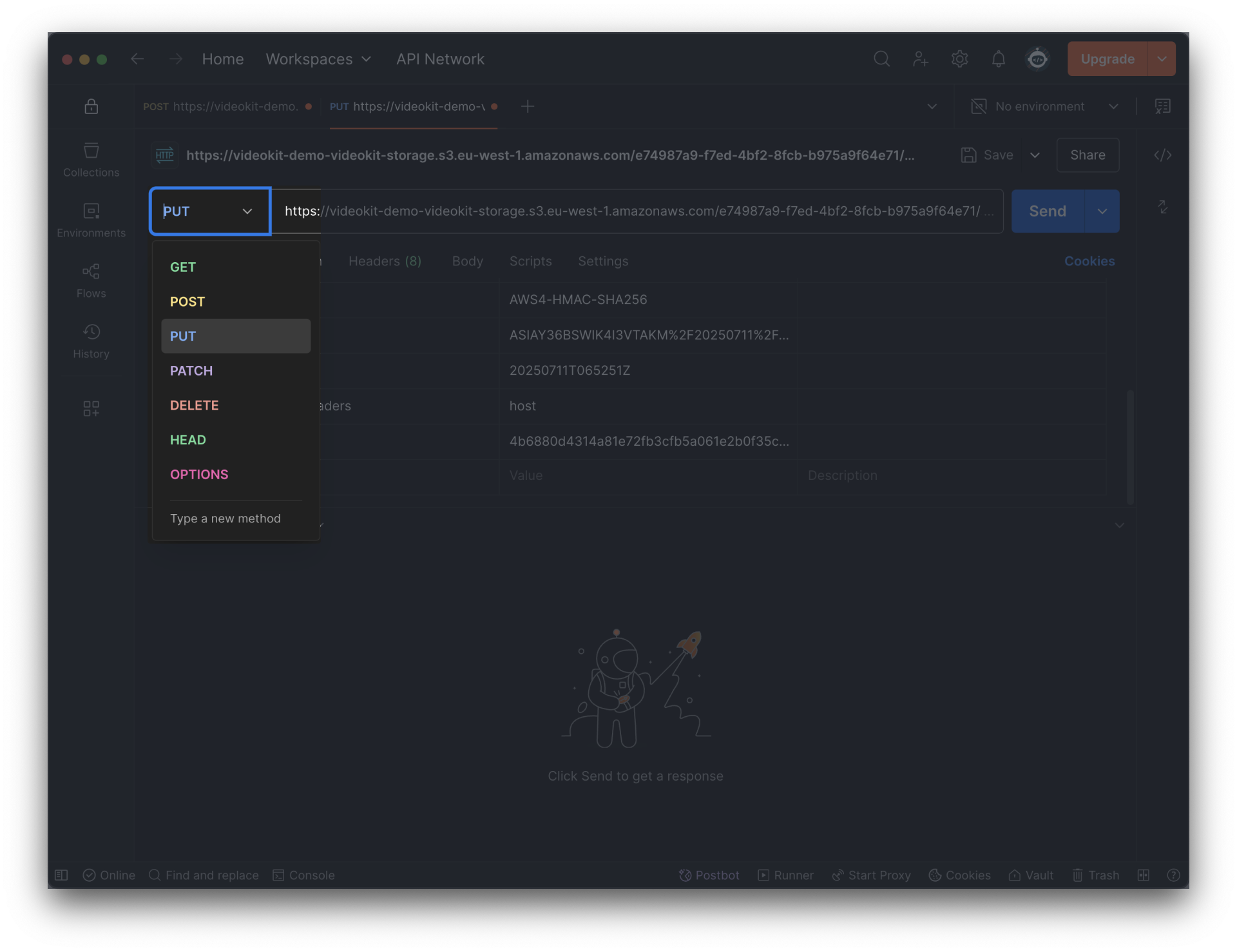 PUT method Postman