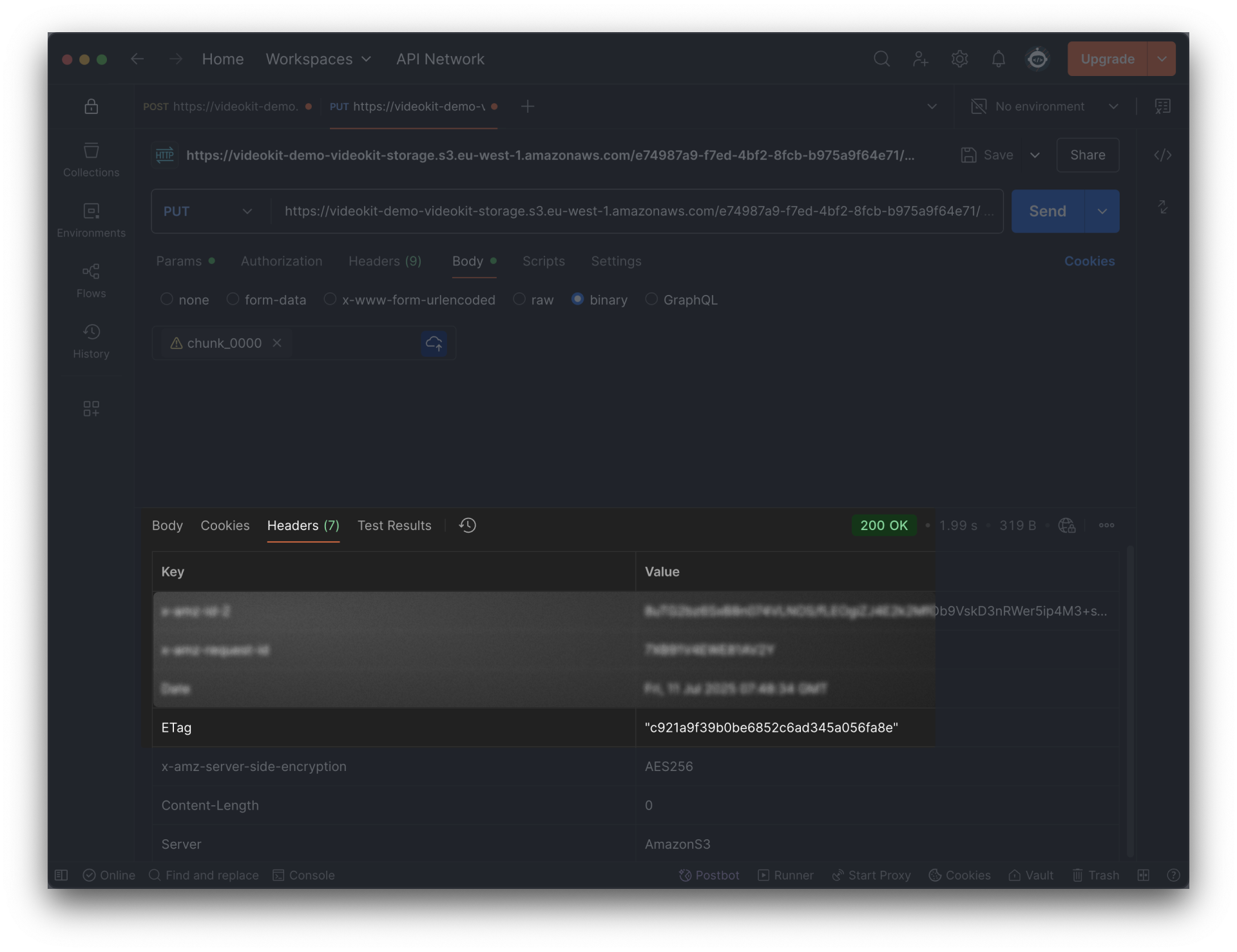 Response Headers ETag Postman