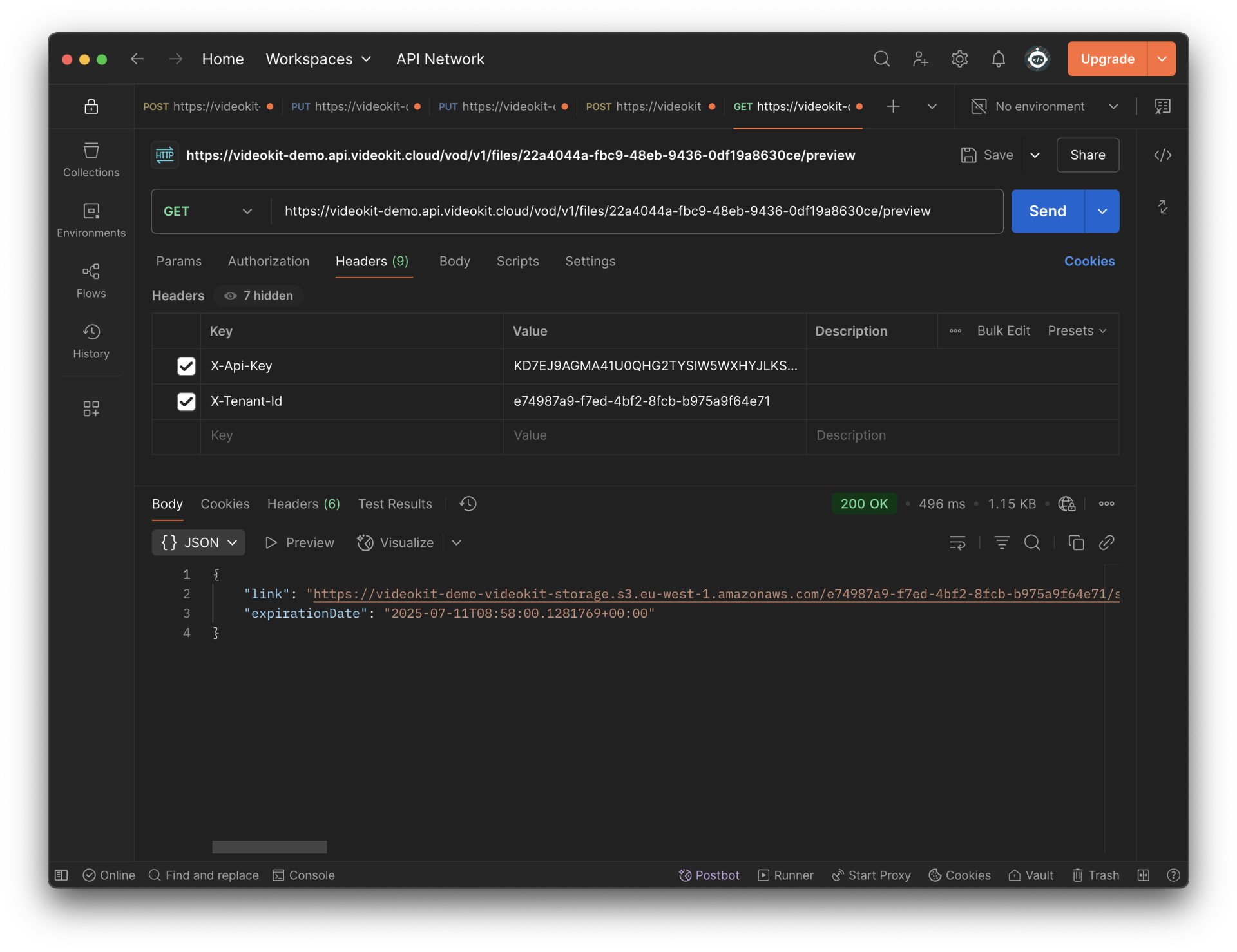 Preview Uploaded File Postman
