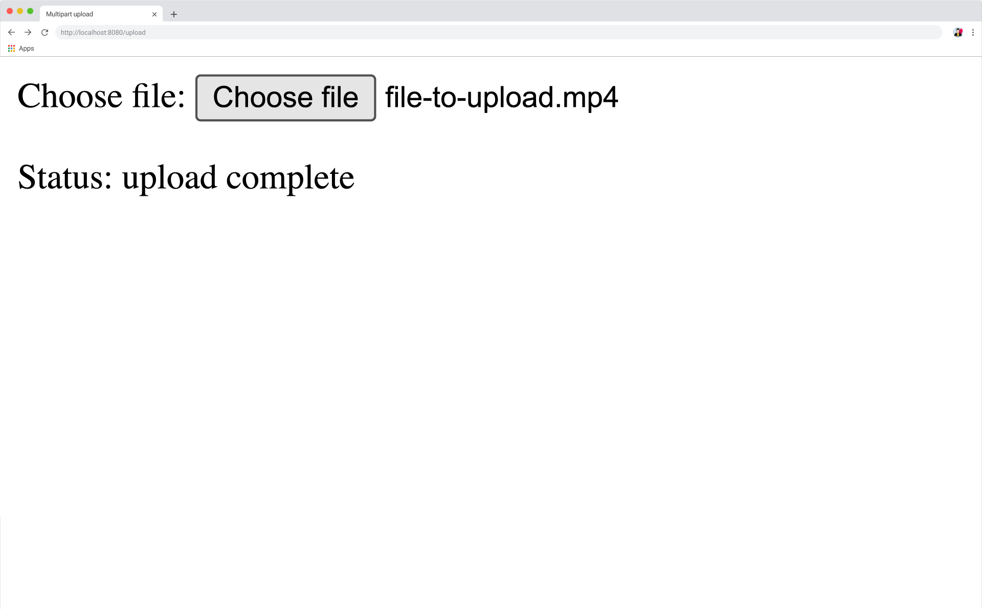 SDK Upload File Example Browser