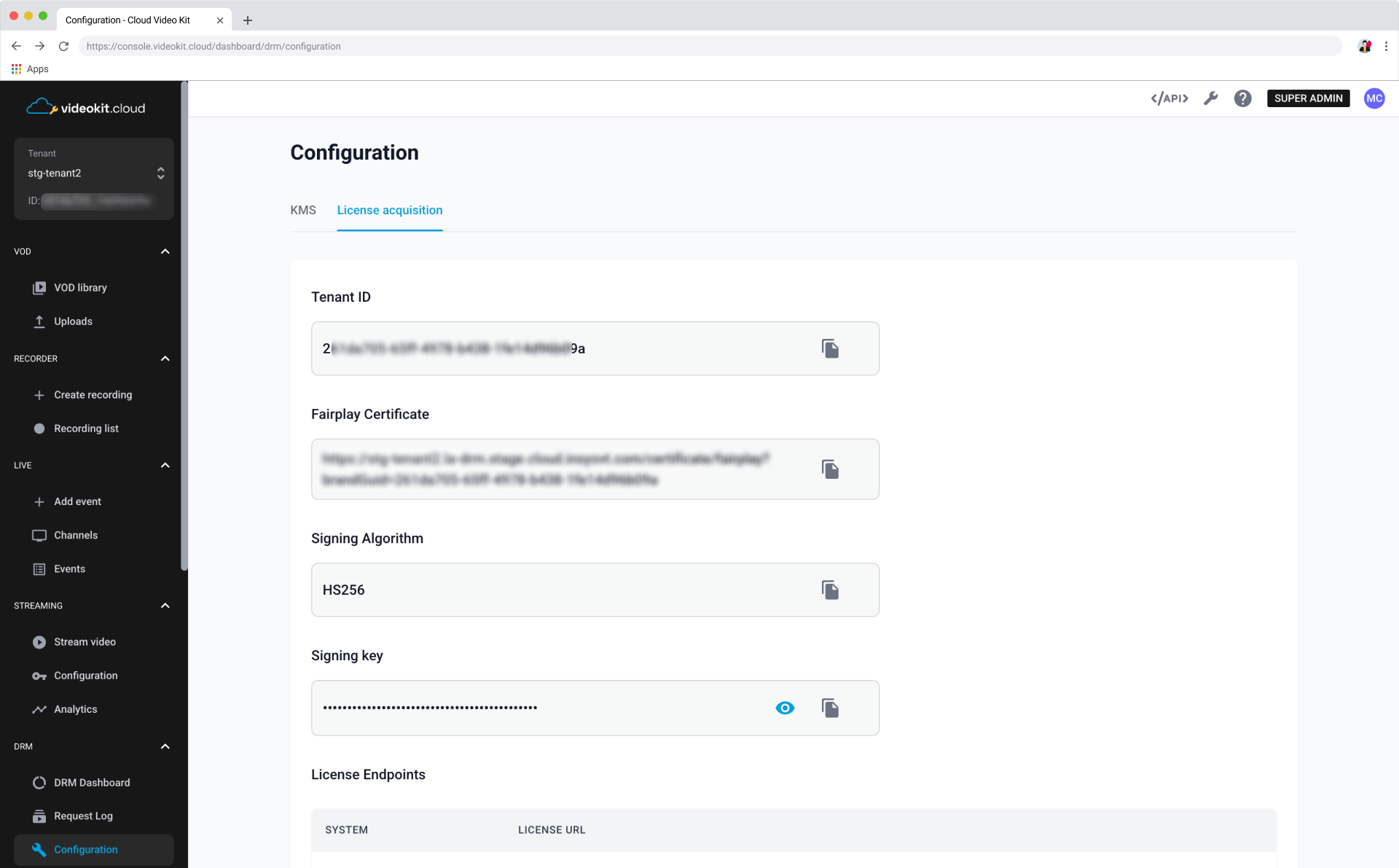 DRM Dashboard Overview