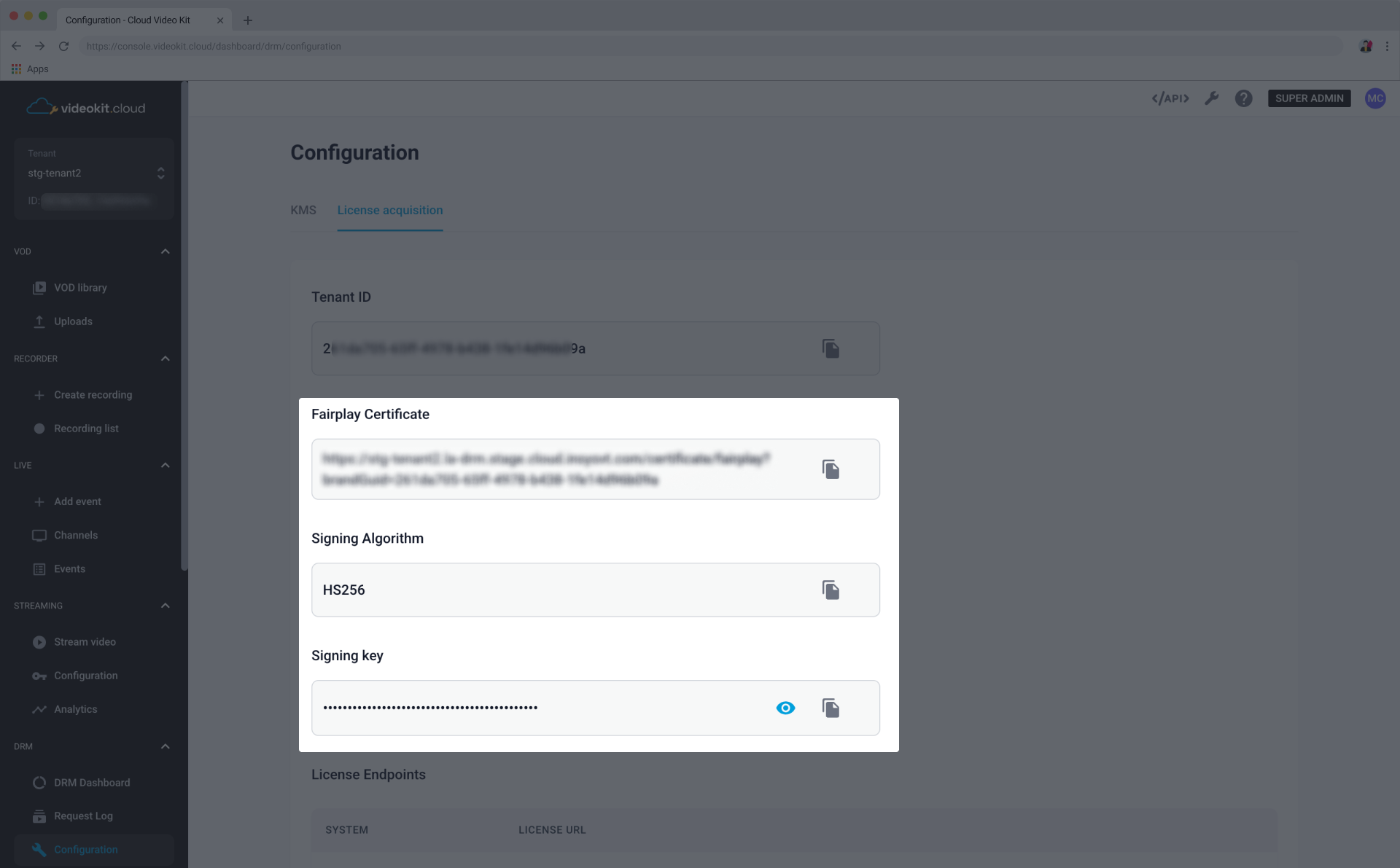 DRM Dashboard Overview