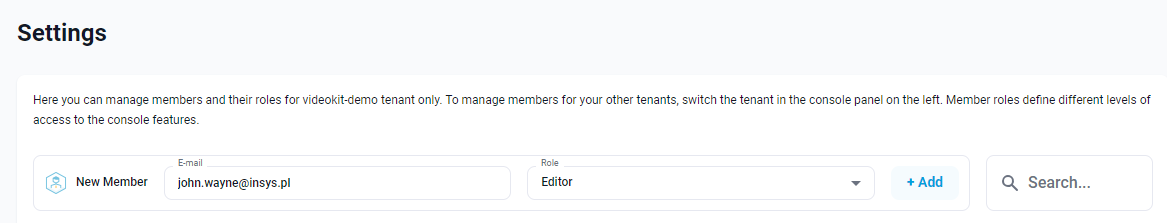 Admin in side menu