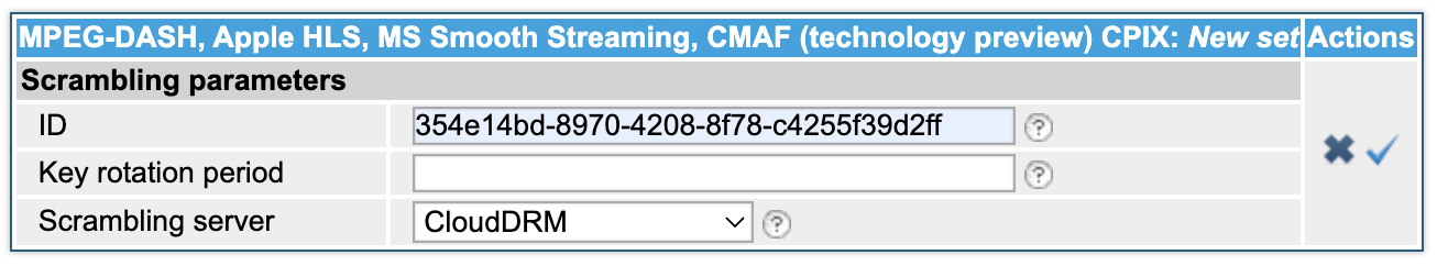 Scrambling parameters