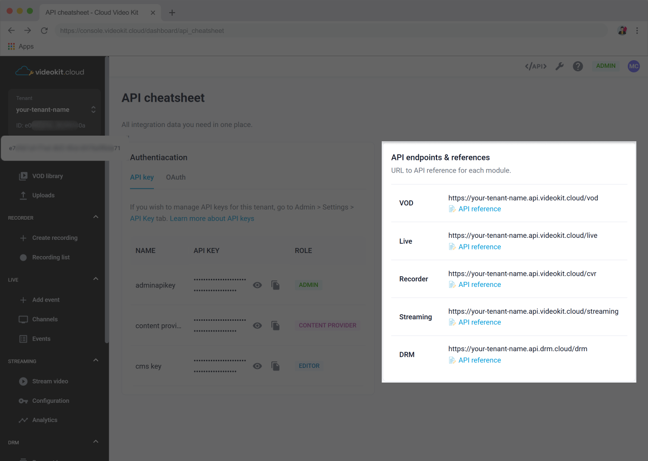 API Endpoints Cheatsheet