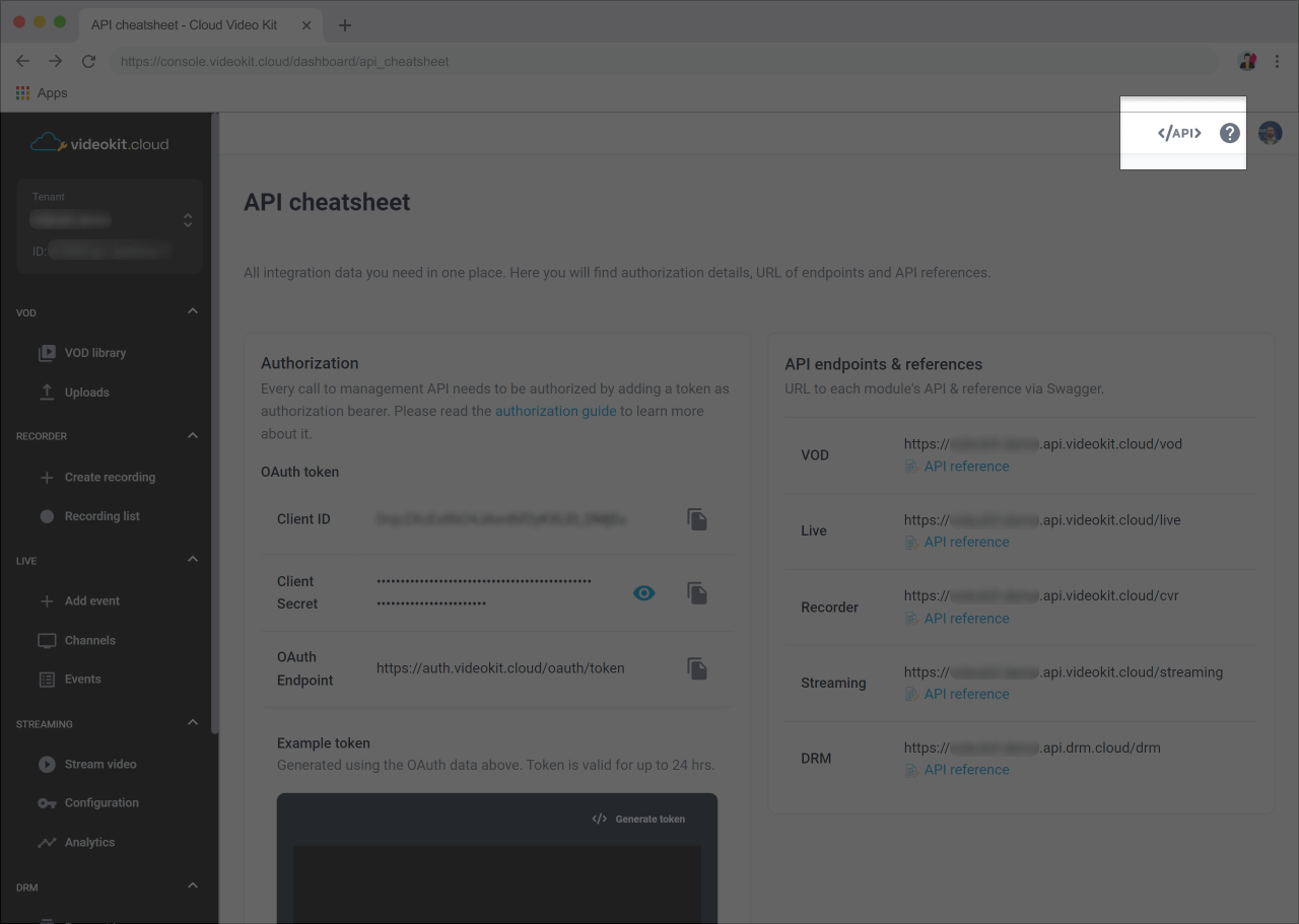 CVK API directions