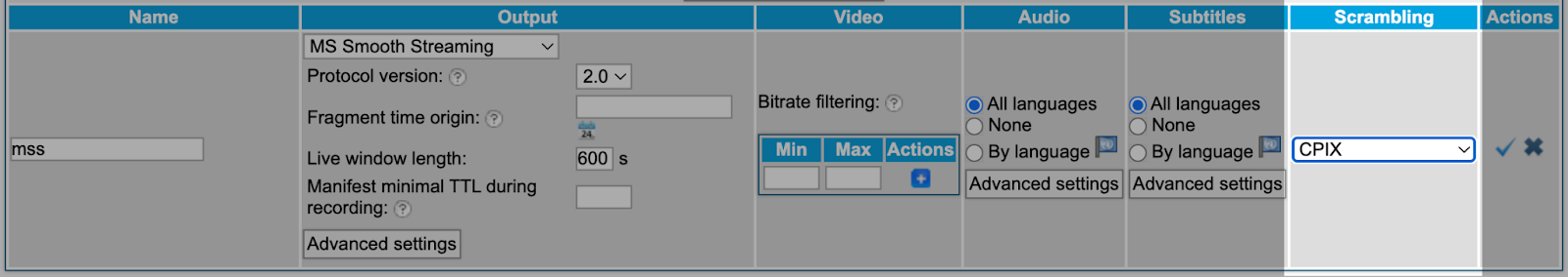 Enabling CPIX Smooth Streaming