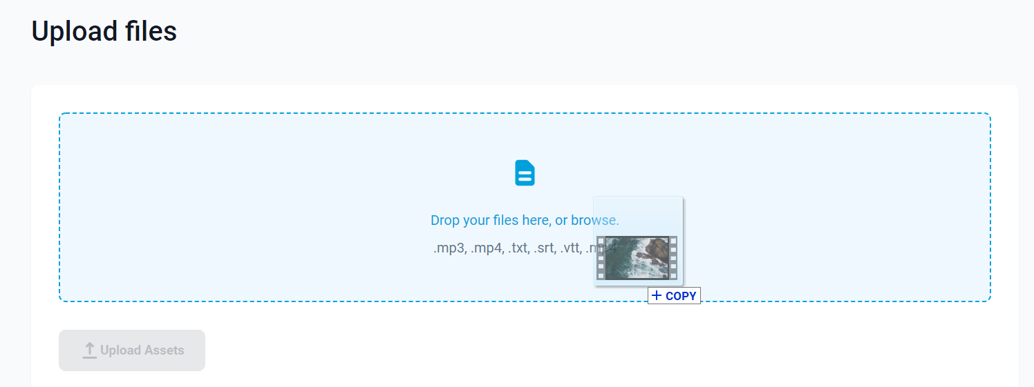 Select files upload